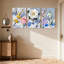 Plantes et fleurs, ensemble de 3 impressions sur toile-854113673
