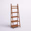 Kamal Walnut 72"H x 24.75"W Solid Wood Five Shelf Ladder Bookcase-554127660