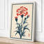 Carnation in Red Botanical - Wrapped Canvas-205798769-205798770
