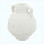 Vase en céramique blanc rustique 8,1 "x 9,8" avec poignées, vase en céramique