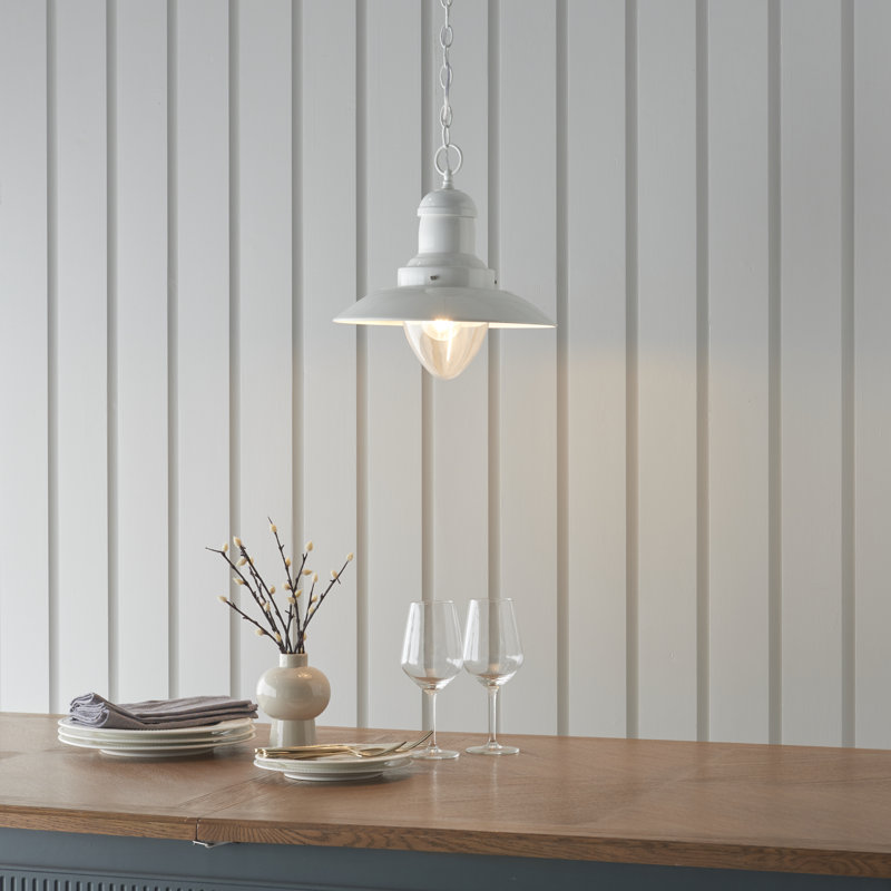 Eres 1 - Light Single Pendant, Gloss Pale Cream