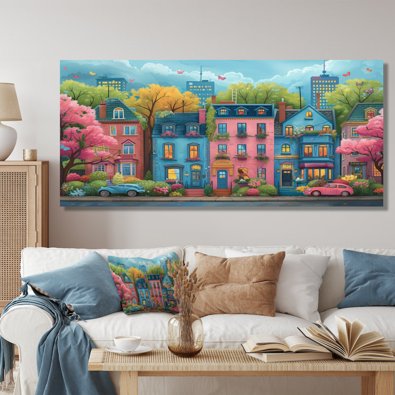 Décoration murale rose Toronto Cityscape View III - City Toronto, Toile tendue, 12" H x 20" W
