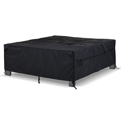 Multi-purpose Rectangular Patio Furniture Cover with Zipper Bag, Heavy-Duty Tough Canvas Patio Table Cover for Outdoor Dining Table and Chairs, Univer by Breakwater Bay