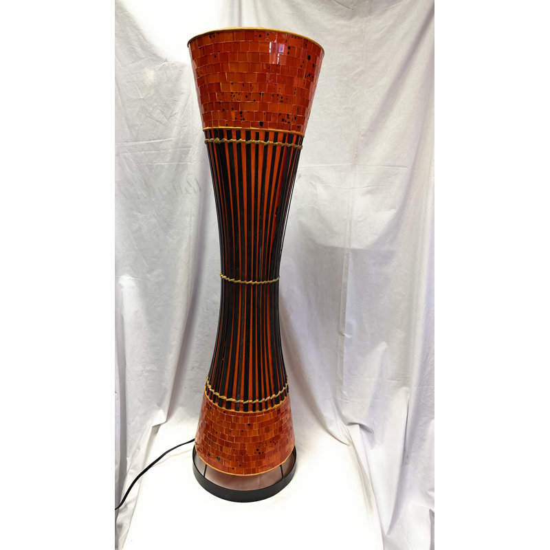 Lampe sur pied en verre fabriquée à la main