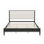 Lit plateforme en bois massif avec tête de lit tapissier Boucle-132922887-132922890