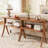 24.6'' Tall End Table Side Table With 2-Tier Storage Shelves And Solid Wood Legs-814716895