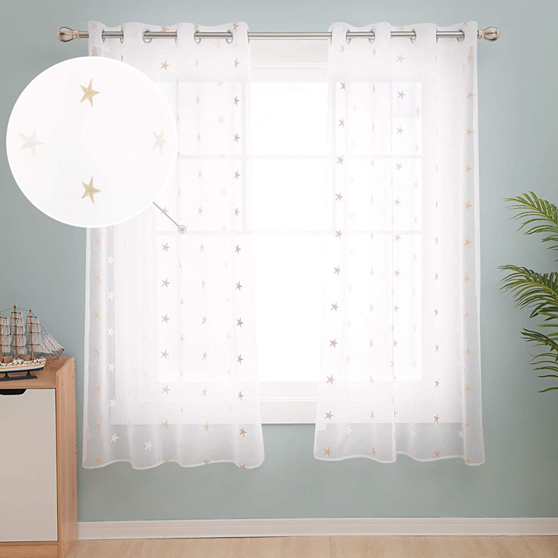 Eliga Sheer Pair, Linen, Width 140 x Drop 183cm