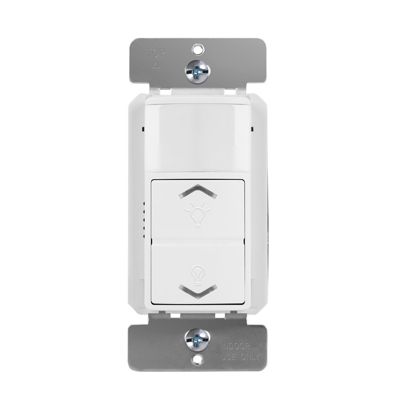 Gradateur de lumière à détecteur de mouvement TopGreener, DEL 150 W, unipolaire - blanc