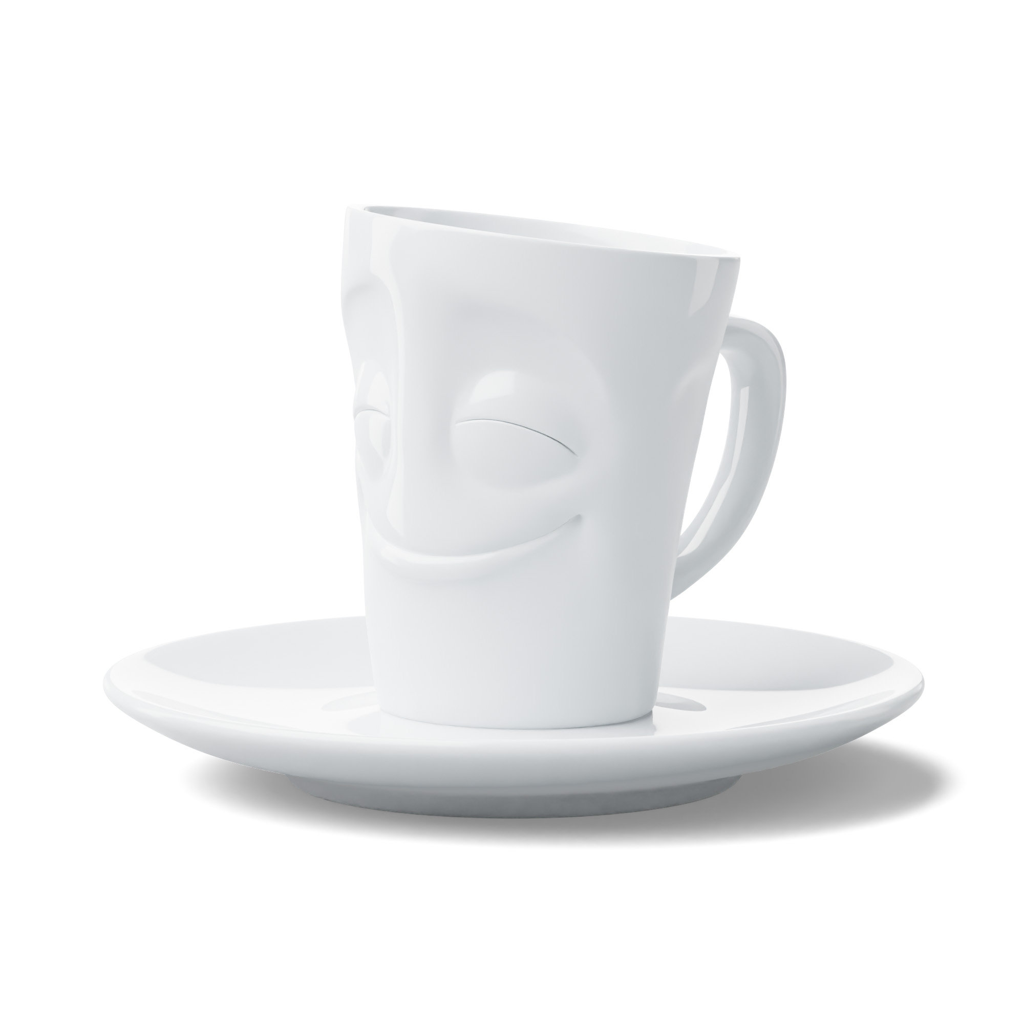 FIFTYEIGHT PRODUCTS US Espresso Cup With Saucer, Cheery Face Wayfair