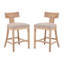 Counter Stools Set Of 2, Upholstered Counter Height Bar Stools With Solid Rubber Wood Frame, Backrest, Footrest, Armless Barstools For Home Bar, Kitchen Counter-1832525827