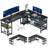 L-Shaped Gaming Table, Reversible Computer Table With 2 Outlets And 2 USB Charging Ports, Corner Table With Storage-1146708506