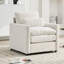 Fauteuil beige avec base et siège en mousse surdimensionné 31,9 po-121361559