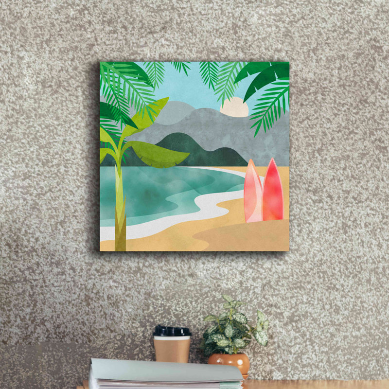 «Secret Surf Spot» par Andrea Haase, estampe numérique sur toile, H 18 po x l 18 po x P 0,75 po