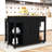 Expandable Mobile Kitchen Island Cart with Built-in Charging Station and Internal Storage-971435796