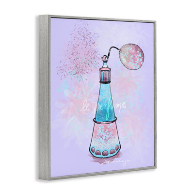 Le Parfum sur giclée encadrée mauve, design par Susan Lugar