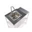 Outdoor Kitchen Island with Sink VILAMA White