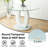 High Gloss Round Dining Table Set with 4 Velvet Dining Chairs-2044874348