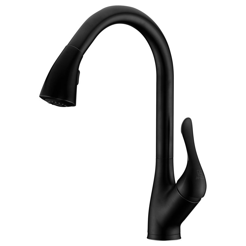 ANZZI Pull Down Kitchen Faucet, Matte Black