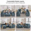 Canapé modulaire surdimensionné surdimensionné avec rangement caché en forme de U-131450159-131450163