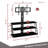 Black Tempered Glass Tv Stand With Multi Adjustment For 32 - 65 Inch Tvs Multi-Functional Options And Practicality