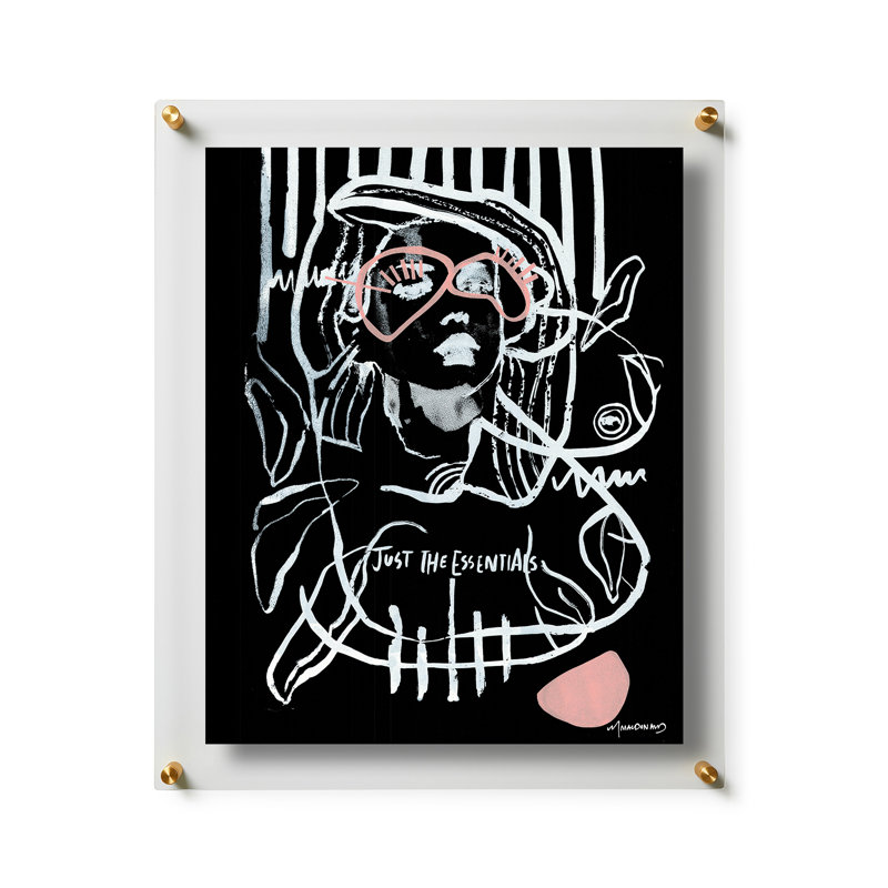 Just the Essentials (noir) par Maggie Macdonald, Impression encadrée sans passe-partout, H 19 po x l 23 po