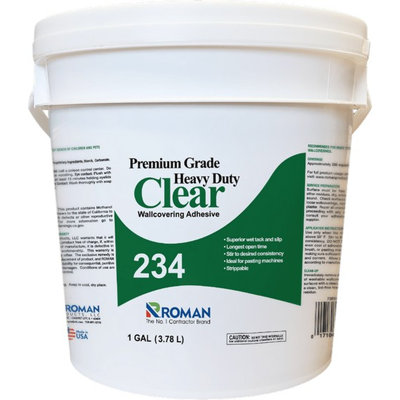 Roman 234 1Gal Clear Heavy Duty Premium Grade Wallpaper Adhesive (Old Dynamite 7234-3-20)-1PK