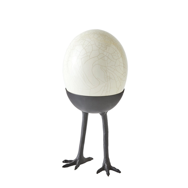 Oeuf d'autruche sur les pieds, Noir / blanc
