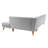Velvet L-Shaped Sectional Right Hand Facing-87902135