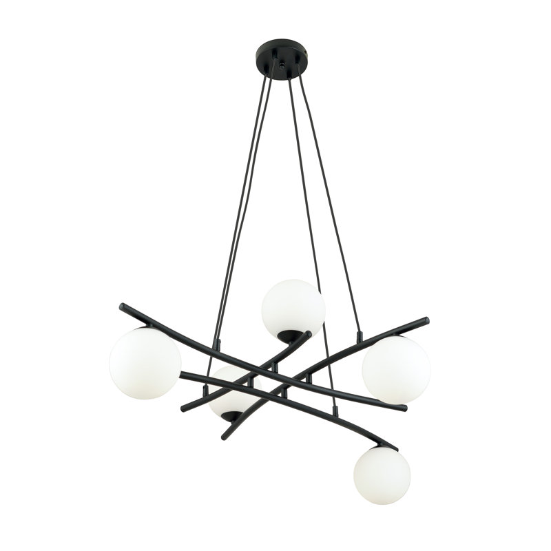 Adaleia 5 - Light Geometric Pendant, White