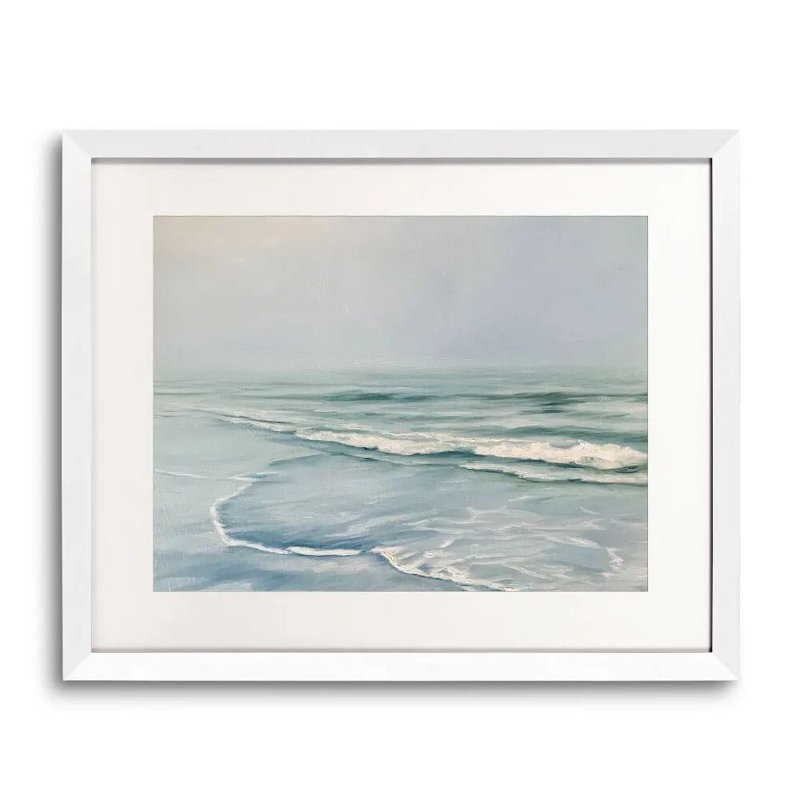 Breaking Through Print by Debbie Daniels, White Single Picture Framed Paper, White, 18" H x 22" W x 1.25" D