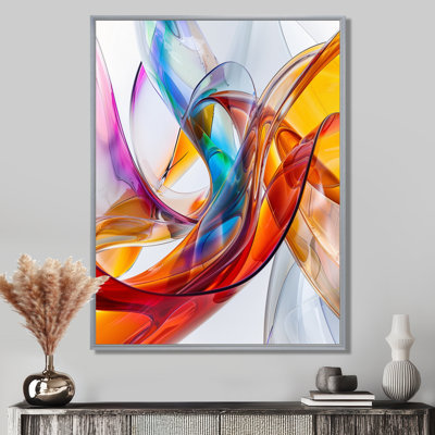 Orange vert en verre, art fractal I - impression d'art mural