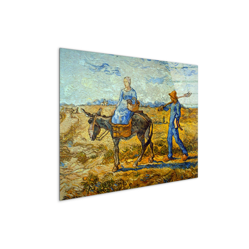 Morning by Van Gogh Vincent 57cm H X 76cm W CrystalArt Material Acrylic Glass Effect, Frameless Panel Lightweight Ready to Hang