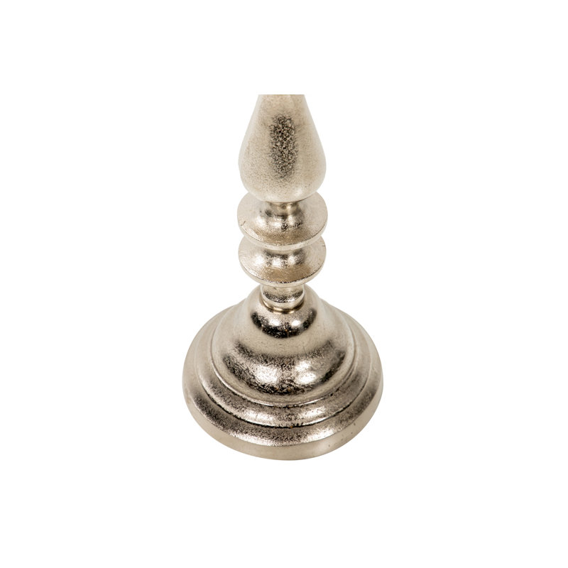 Aluminum Tabletop Candlestick, 59cm H x 15cm W x 15cm D