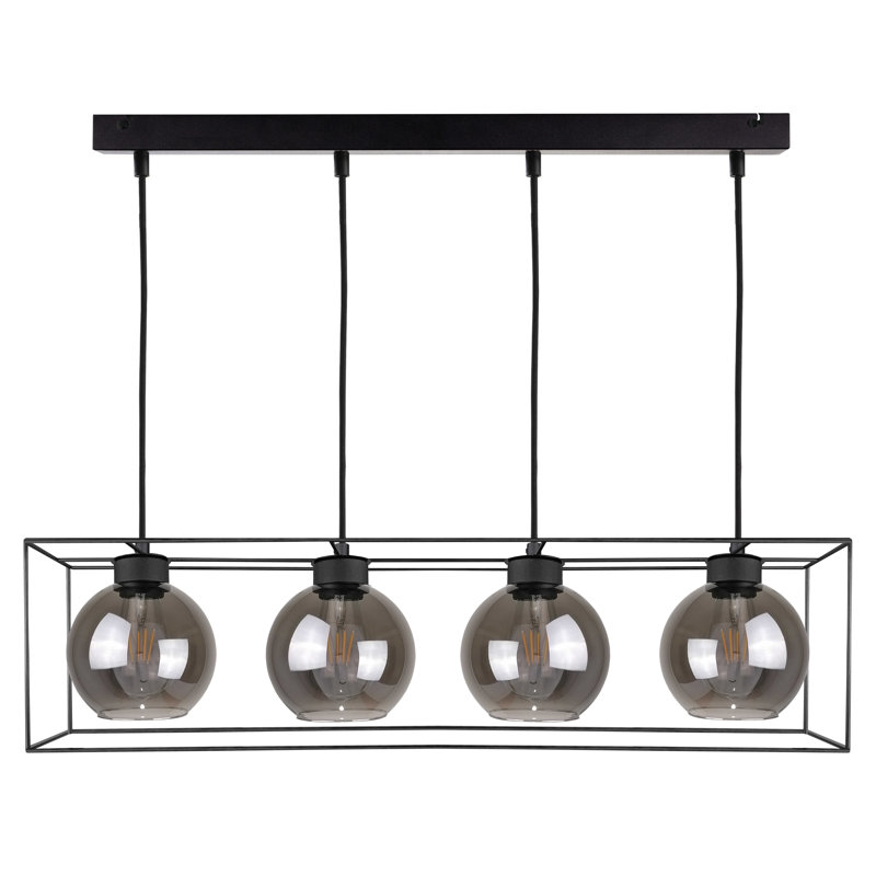 Aleissa 4 - Light Black Square/Rectangle Pendant