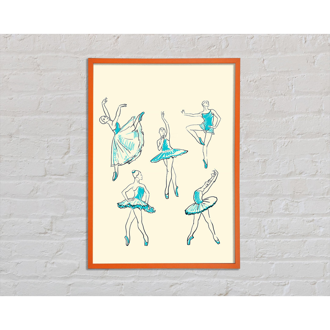 Gerahmtes Wandbild Blue Ballerina 3