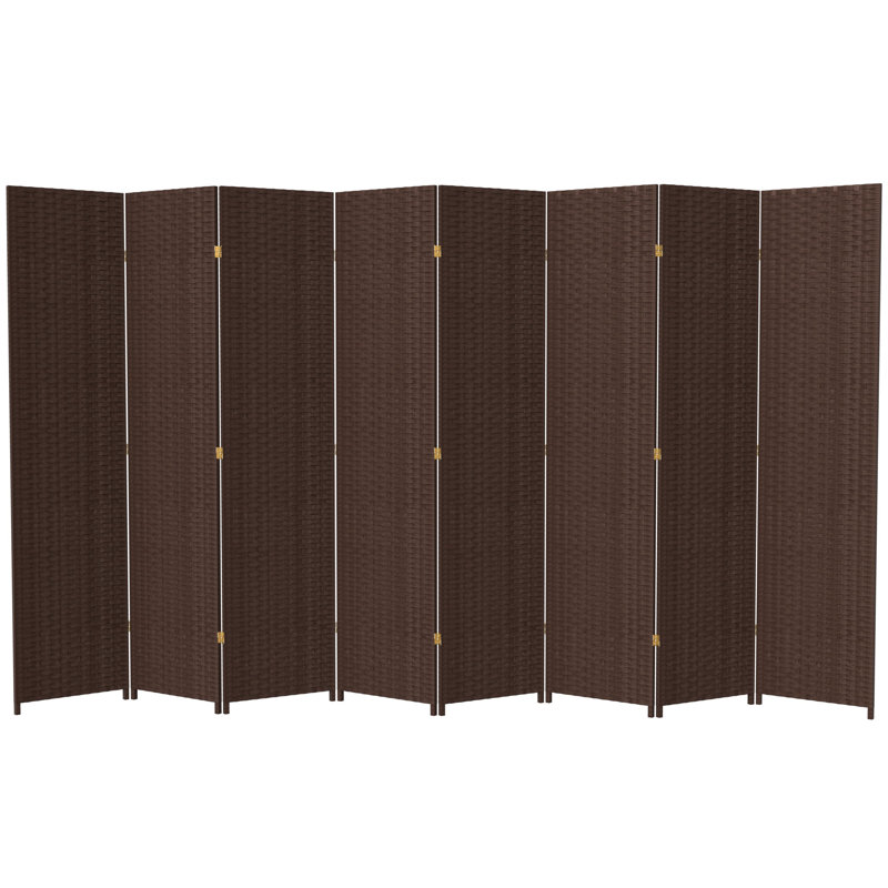Amitis 7 pi. Cloison haute pliable en fibre tissée, 8, H 84 po x l 156 po x P 1 po, Café noir
