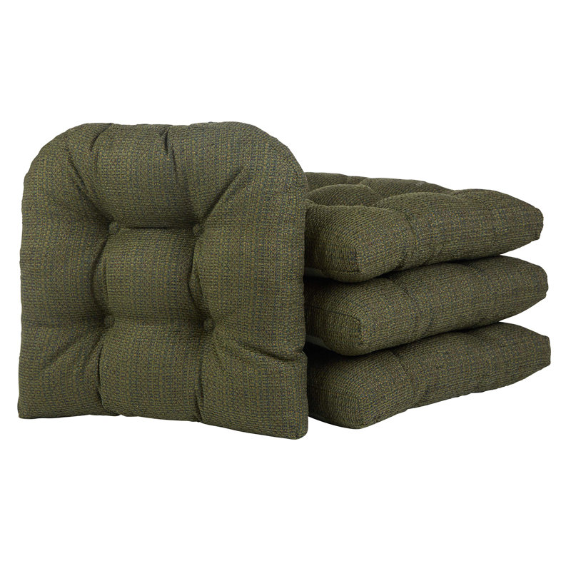 Coussins de salle à manger et de cuisine antidérapants de 15 po x 15 po x 3 po, Vert