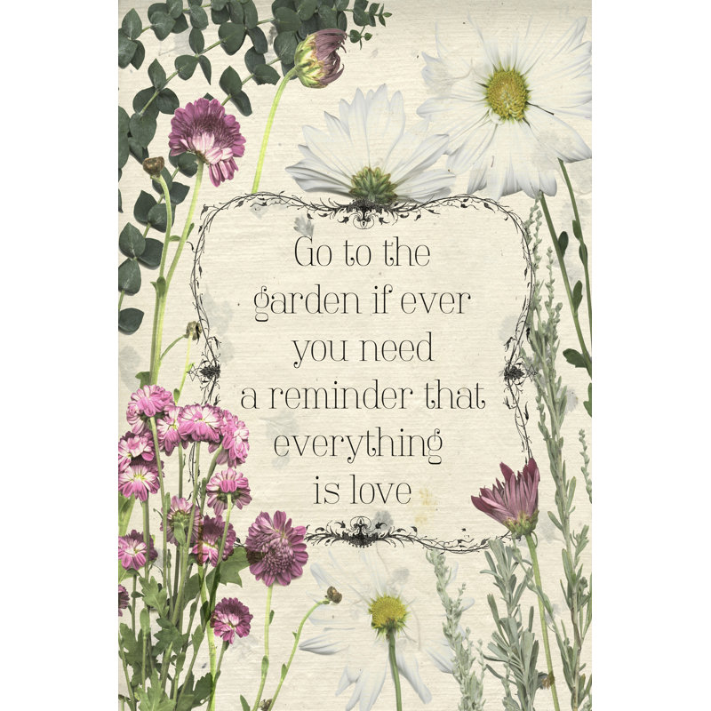 Pressed Floral Quote II by Grace Popp - Wrapped Canvas Painting, 76cm H x 51cm W x 3.8cm D