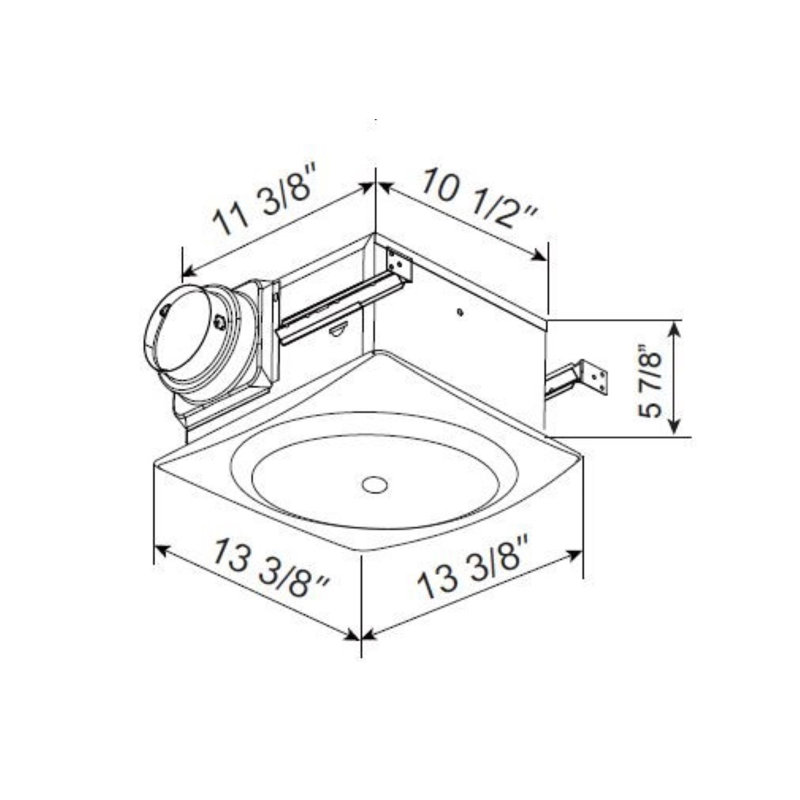 White Energy Star Ceiling and Wall Mount Bathroom Fan
