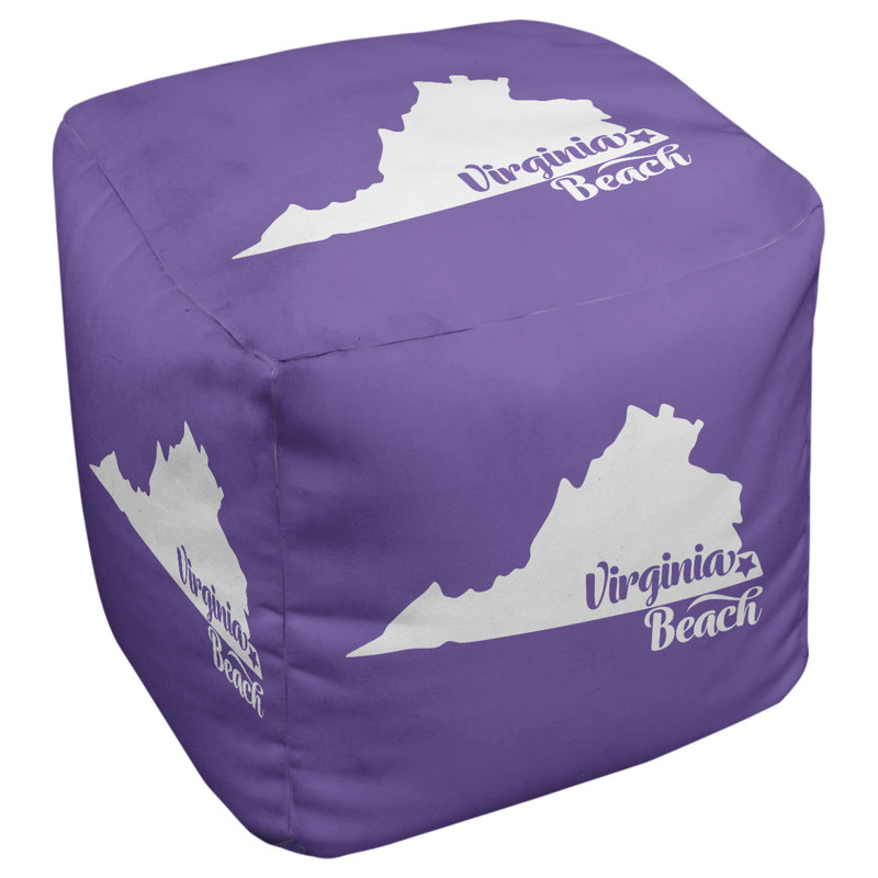 Virginia Upholstered Ottoman, Purple