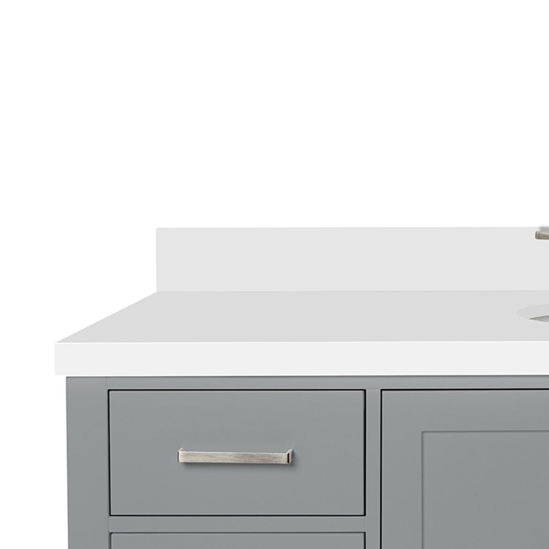 Cambridge 61'' W Single Vanity, Oval, Gray