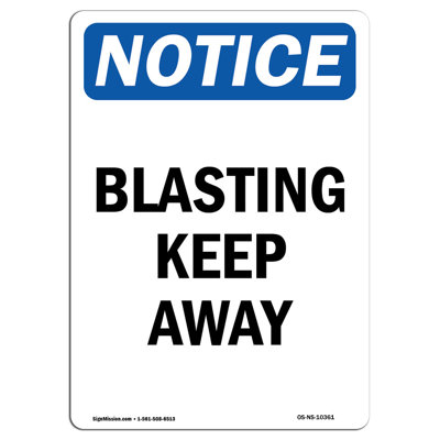 Blasting Keep away Sign