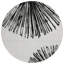 Tapis rond noir et ivoire 8 po
