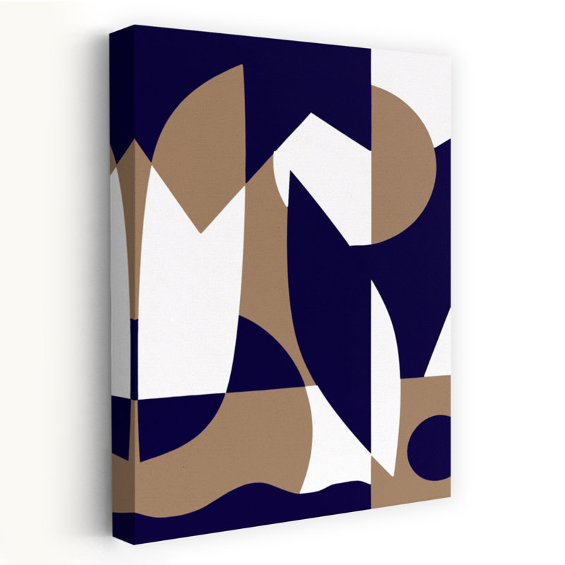 Abstract Geometric Shapes Abstract Bold Contemporary Wall Art Print 1 Piece Wrapped Canvas Wall Art, 60.96cm H x 40.64cm W