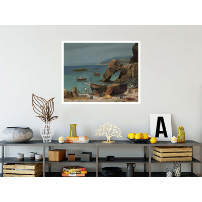 «Capri Beach» par Albert Bierstadt - Impression giclée