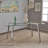Teegan Glass Top Metal Base Dining Table