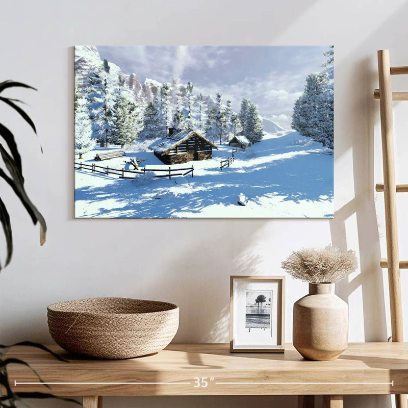Alvord Cozy Winter Cabin, 16" H x 24" W