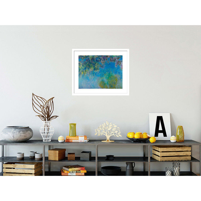 «Wisteria» par Claude Monet, impression giclée encadrée, H 23,5 po x l 28,94 po
