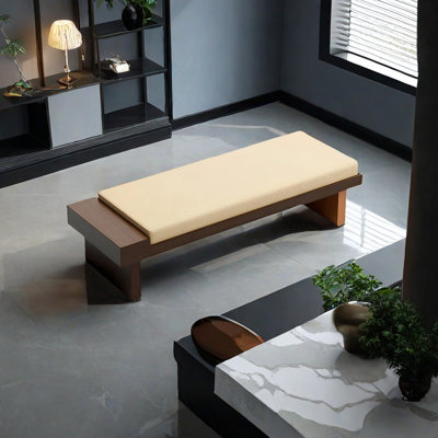 Banc rembourré en mélange de polyester Teara