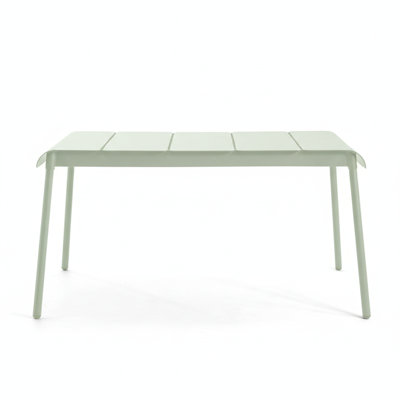Corail Rectangular Metal Outdoor Dining Table , 56.94'' in. W 34.88'' in. D